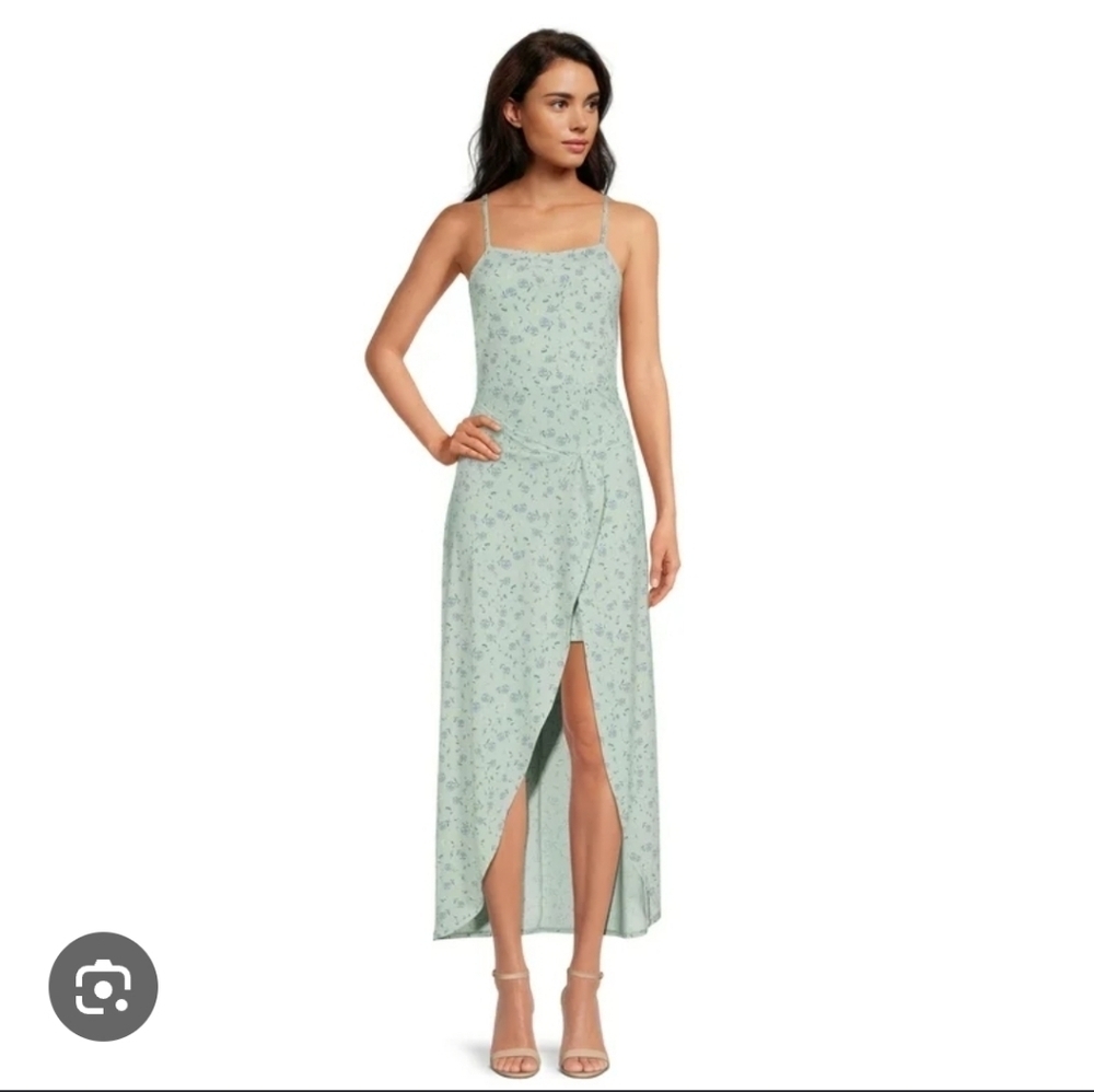 No Boundaries Juniors Tank Dress with Wrap Skirt. Color:Jade Delight. Size XXL.